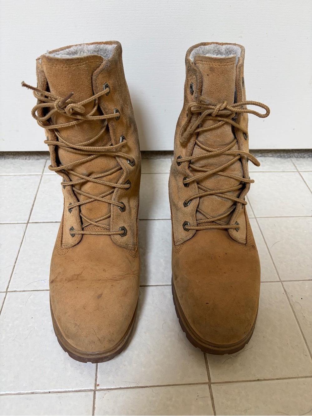 Timberland Womens Linden Woods Waterproof Sherpa Fold Down Work Boots